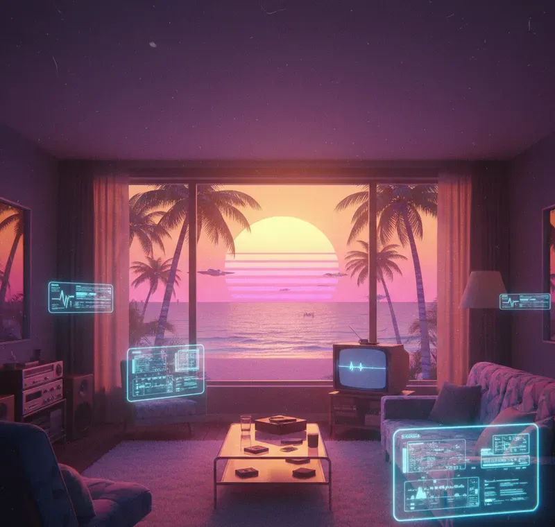 Retrofuturistic Cozy Scenes