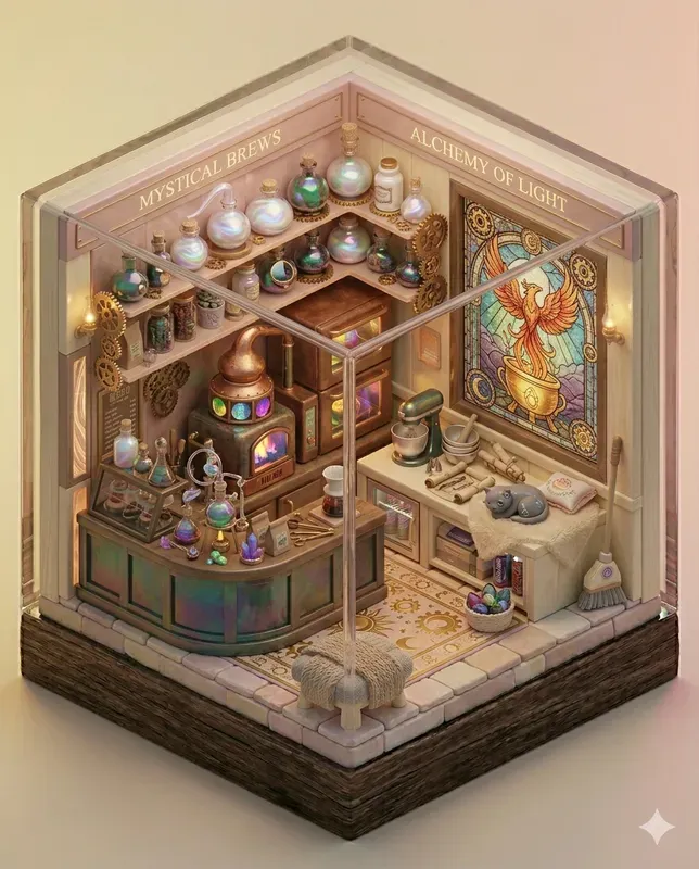 3D Cute Isometric Diorama Rooms