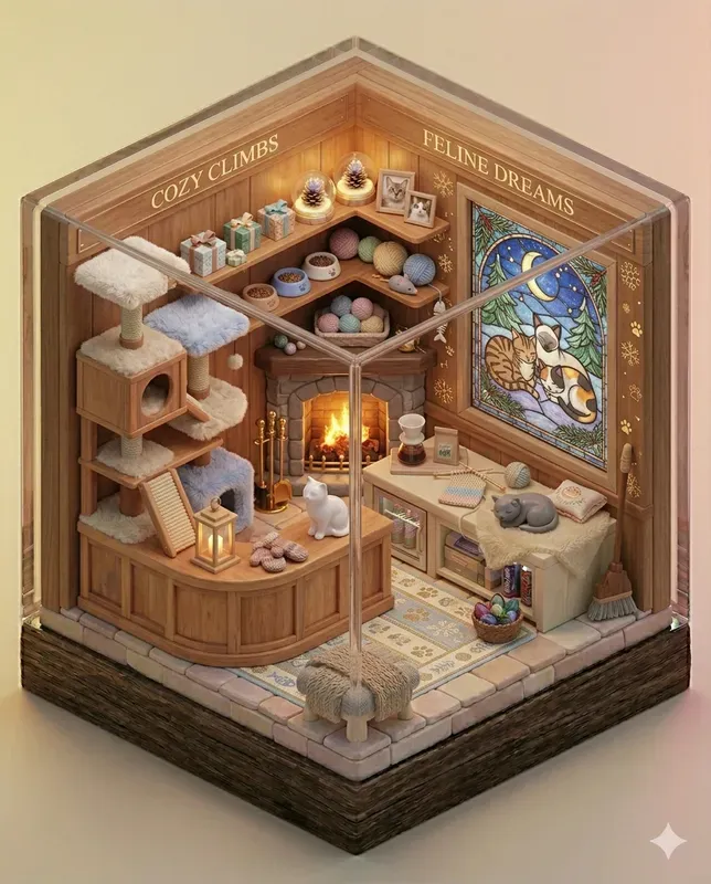 3D Cute Isometric Diorama Rooms