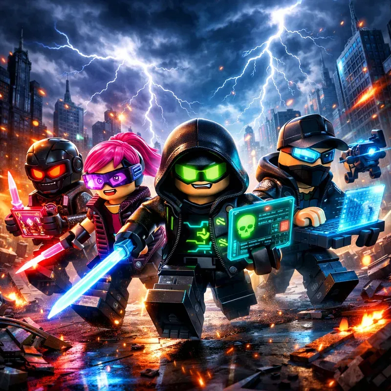 Epic Block Heroes Battle Scenes