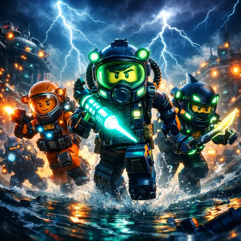 Epic Block Heroes Battle Scenes