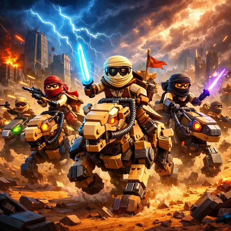 Epic Block Heroes Battle Scenes