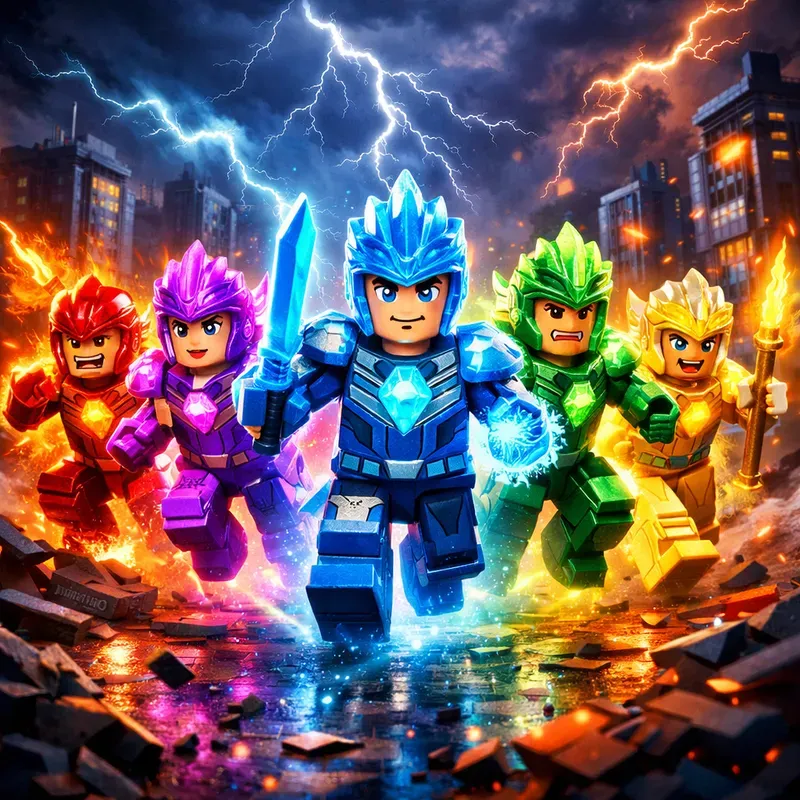 Epic Block Heroes Battle Scenes