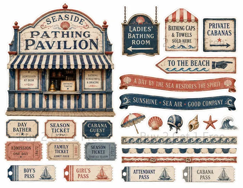 Ticket Booth Fussycut Ephemera Sheets