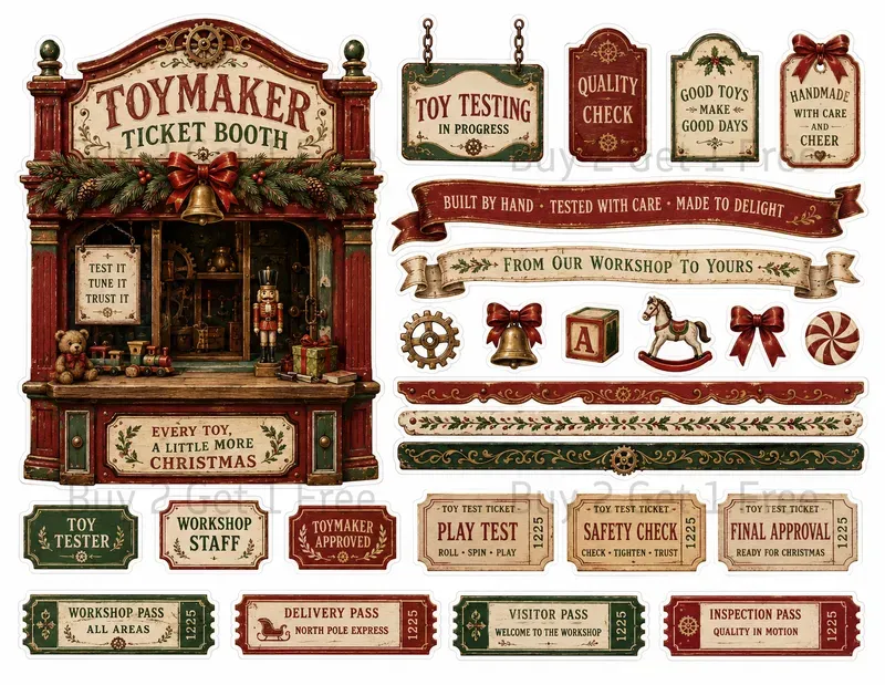 Ticket Booth Fussycut Ephemera Sheets