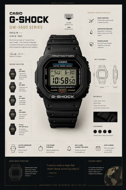 Iconic Watch Infographic Posters