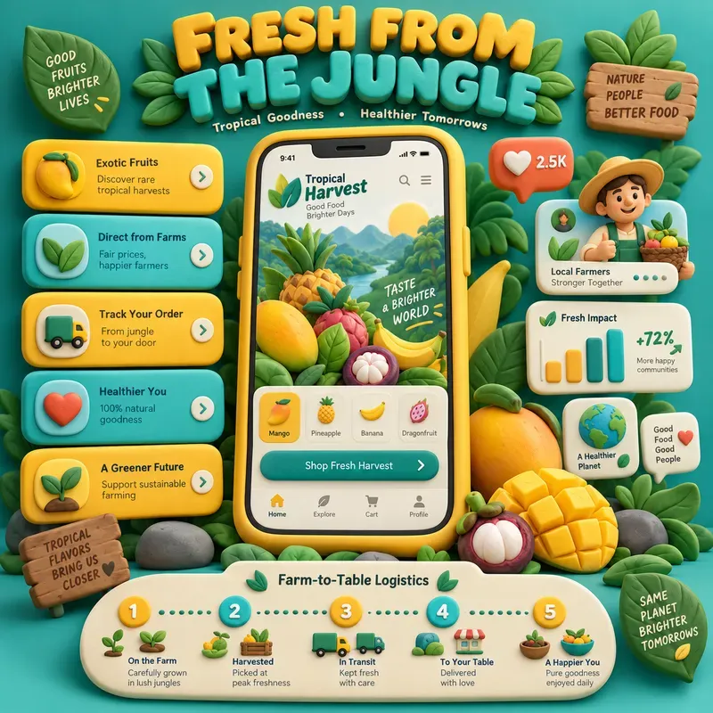 3D Clay App Showcase Infographics