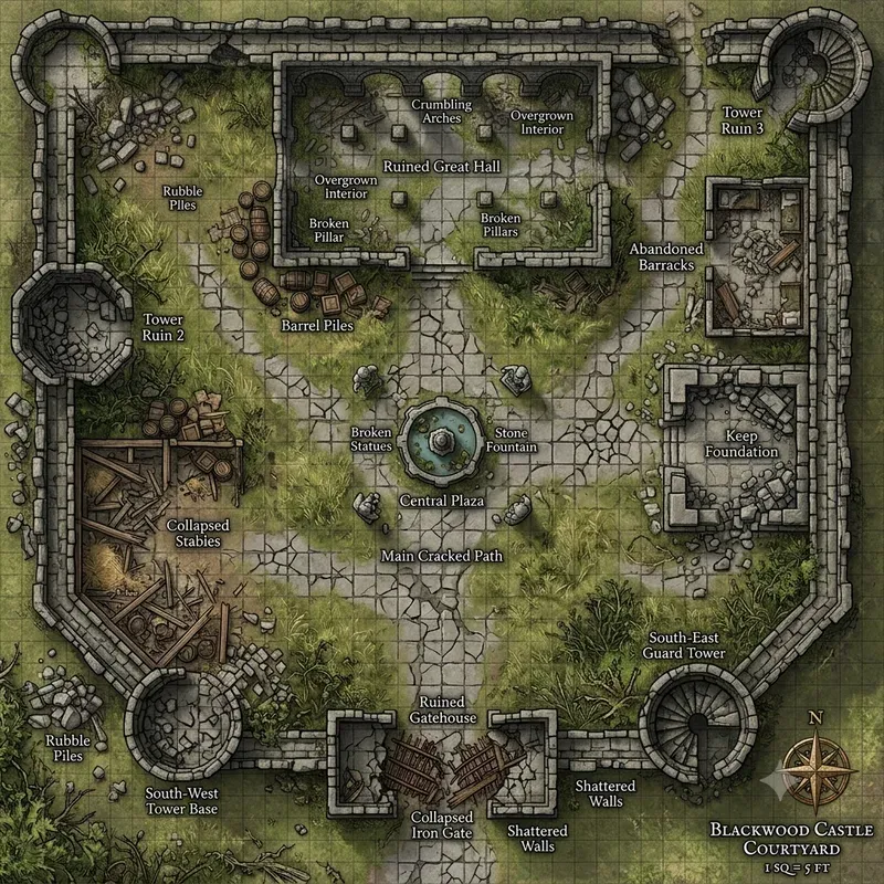Tabletop RPG Fantasy Terrain Map Designs