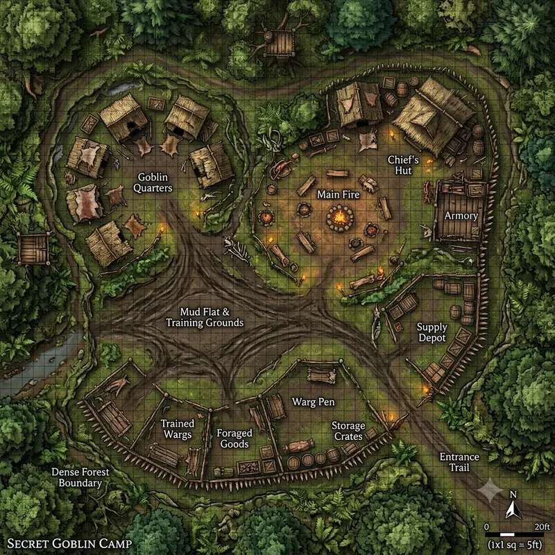 Tabletop RPG Fantasy Terrain Map Designs