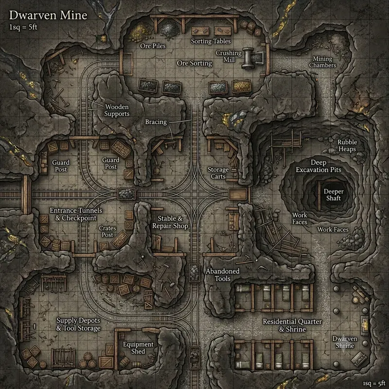 Tabletop RPG Fantasy Terrain Map Designs