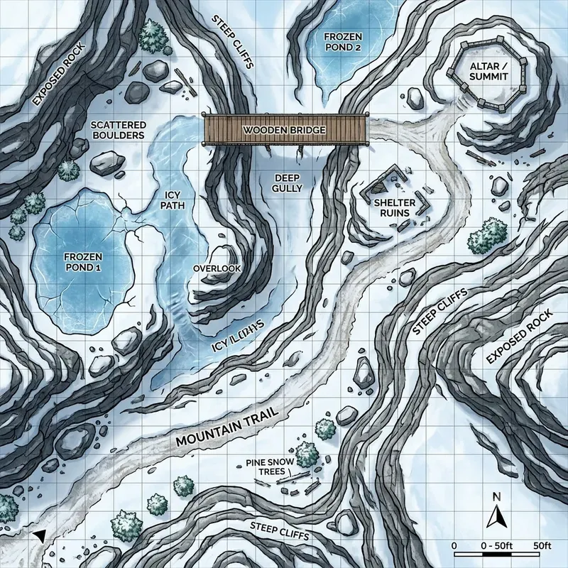 Tabletop RPG Fantasy Terrain Map Designs