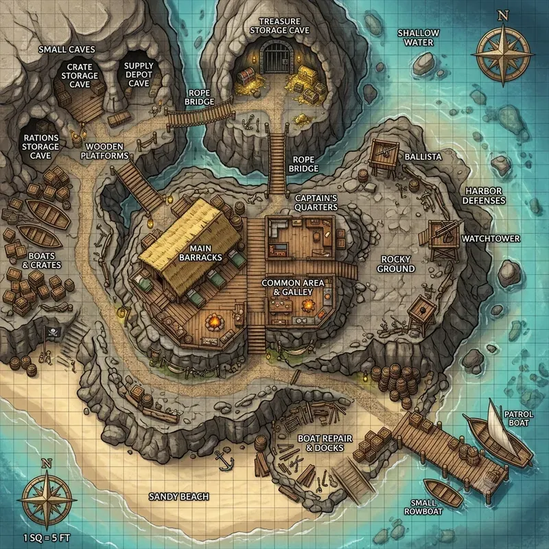 Tabletop RPG Fantasy Terrain Map Designs