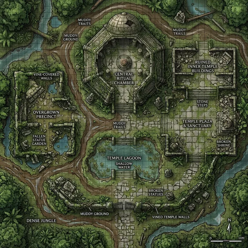 Tabletop RPG Fantasy Terrain Map Designs