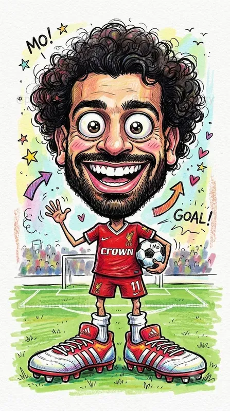 Funny Football Cartoon Portraits