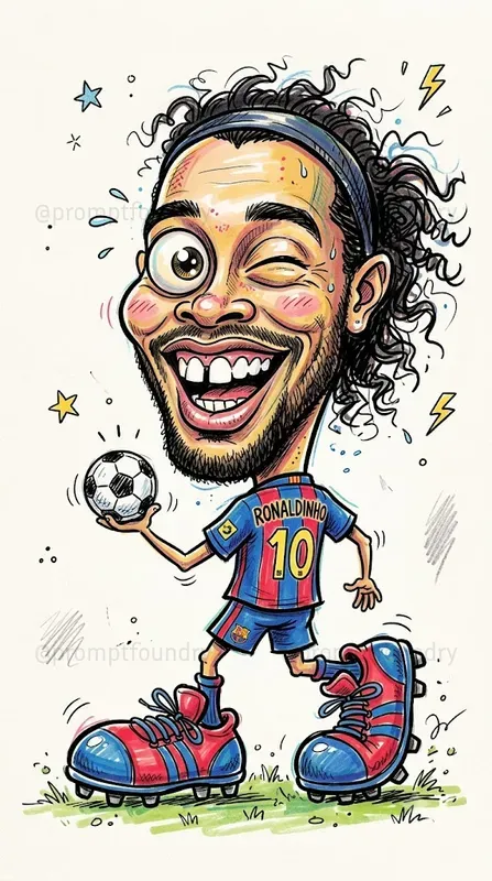 Funny Football Cartoon Portraits