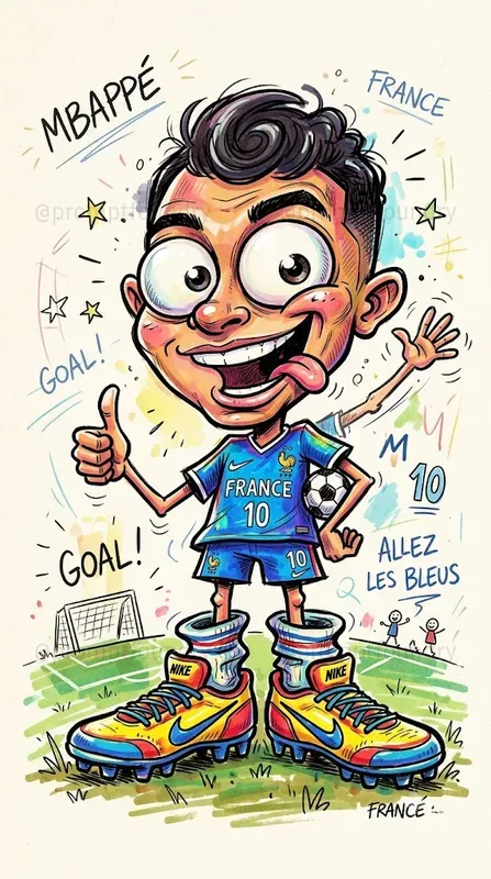 Funny Football Cartoon Portraits