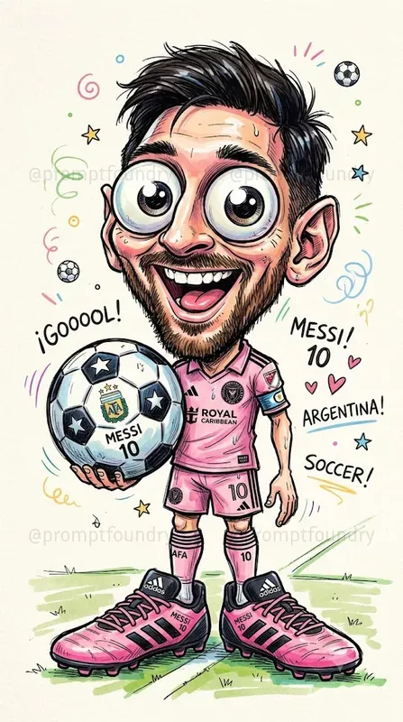 Funny Football Cartoon Portraits