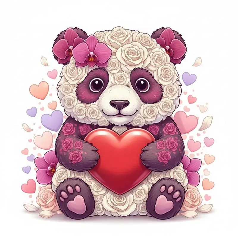 Floral Valentine Character Art