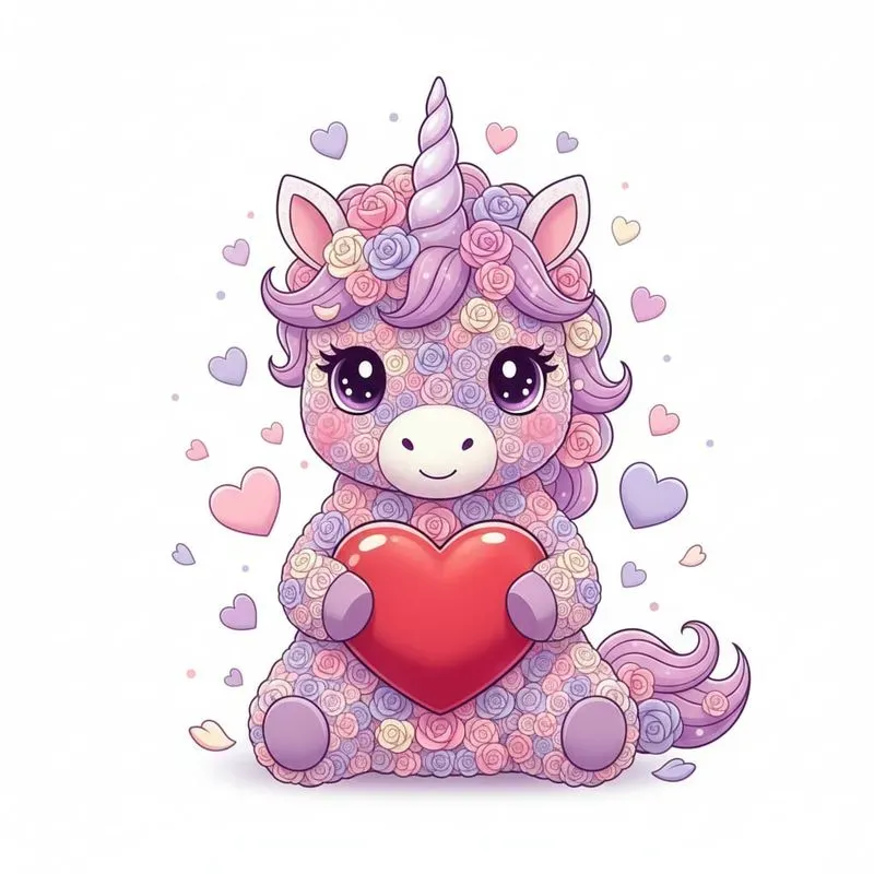 Floral Valentine Character Art