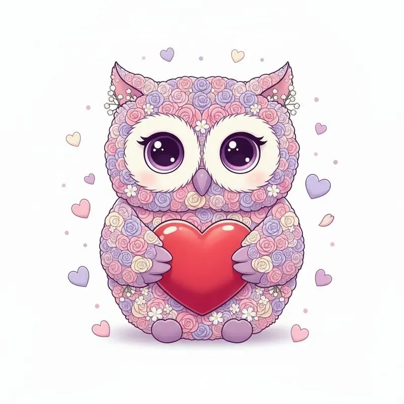 Floral Valentine Character Art
