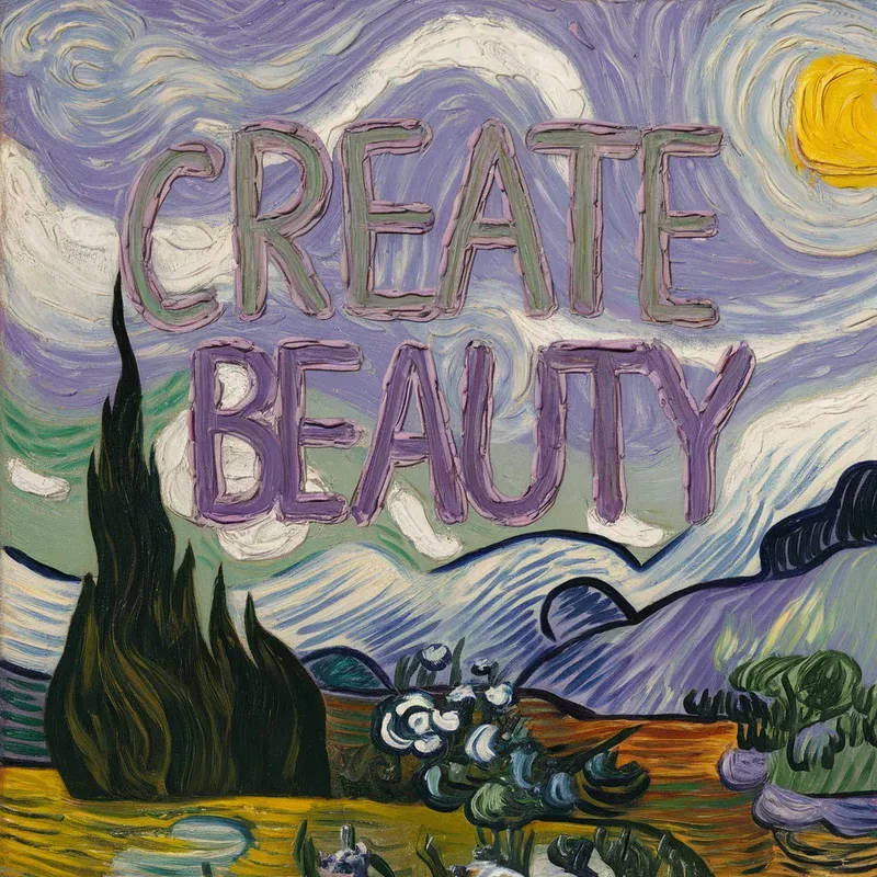 Van Gogh Text Art