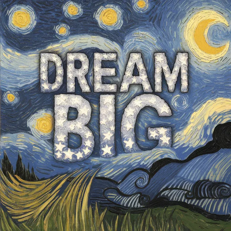 Van Gogh Text Art