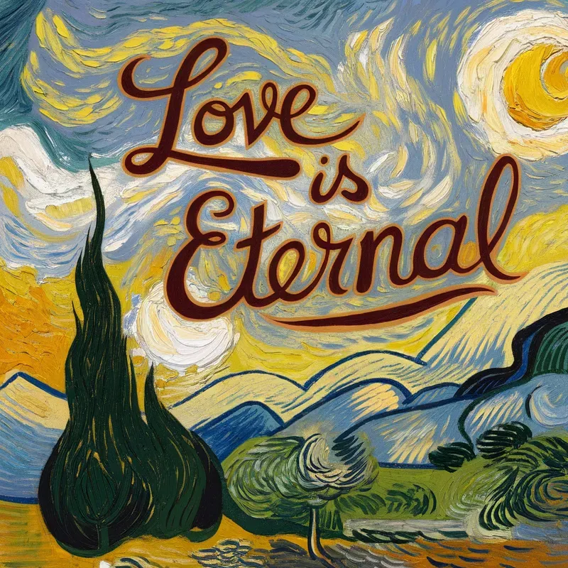 Van Gogh Text Art