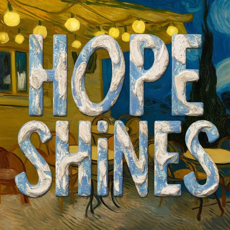 Van Gogh Text Art