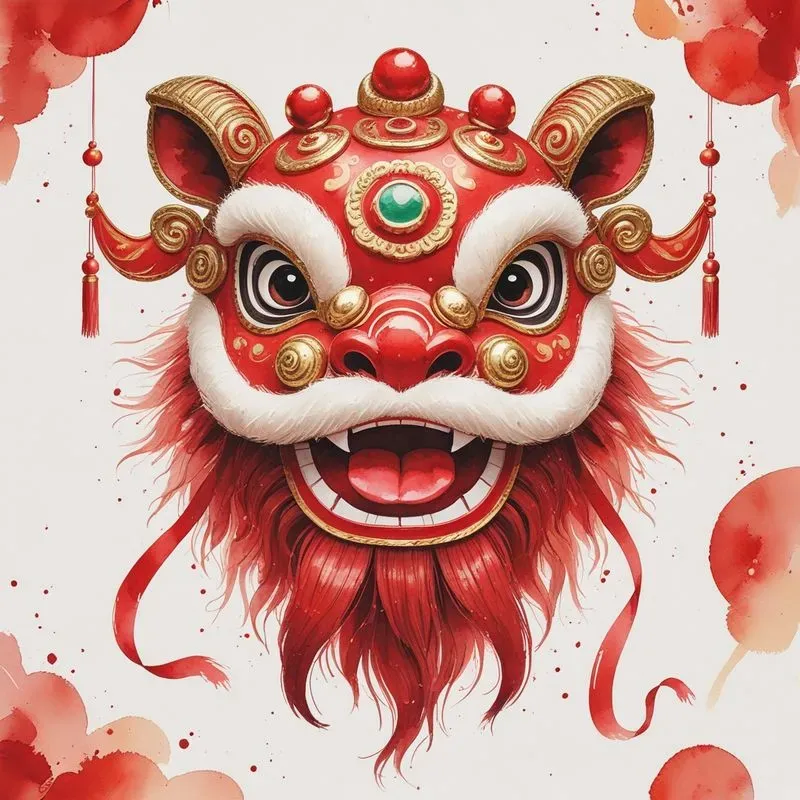 Watercolor Chinese New Year Illustrations