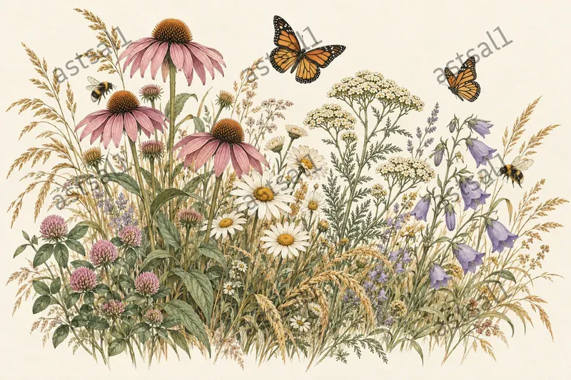 Vintage Botanical Wildlife Art