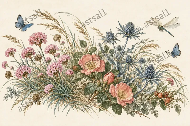 Vintage Botanical Wildlife Art