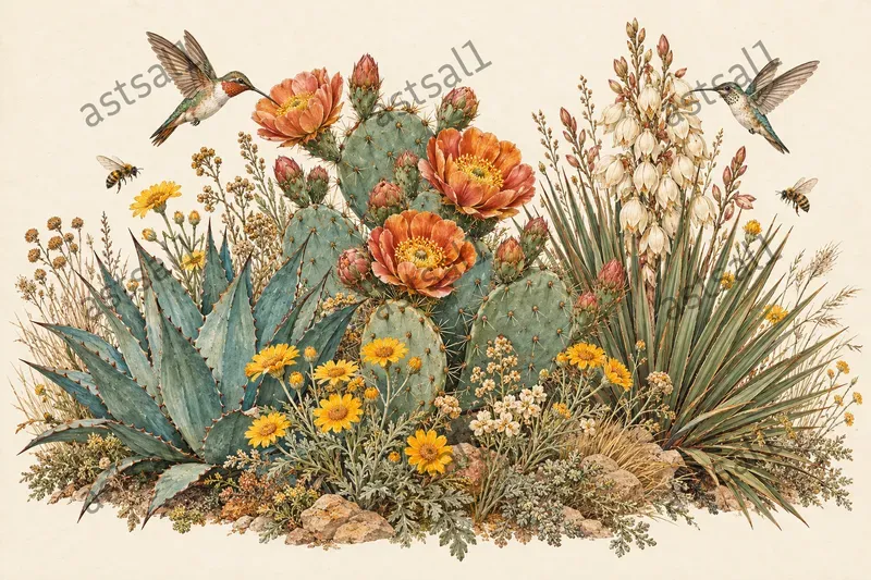 Vintage Botanical Wildlife Art