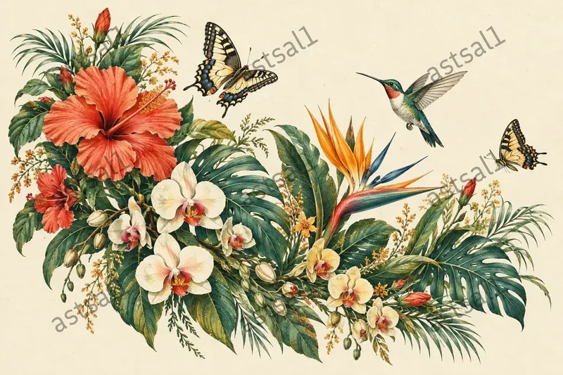 Vintage Botanical Wildlife Art