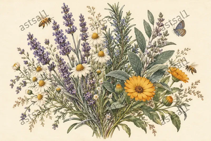 Vintage Botanical Wildlife Art