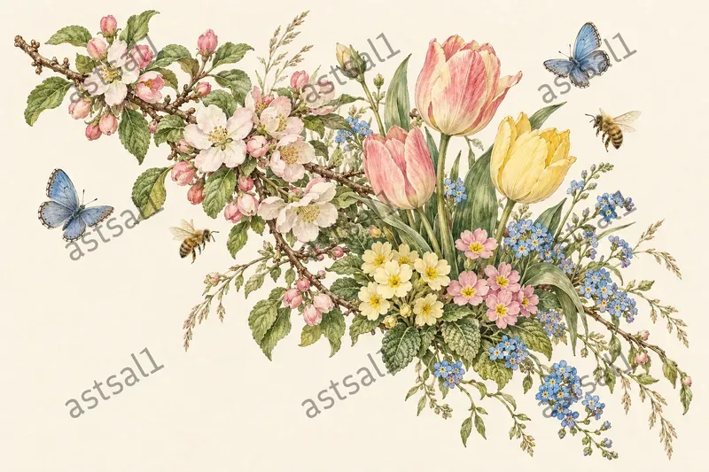 Vintage Botanical Wildlife Art