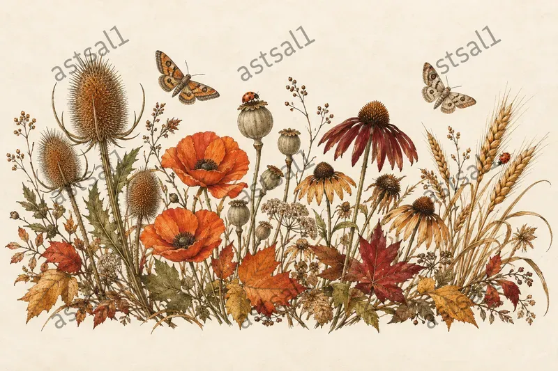 Vintage Botanical Wildlife Art
