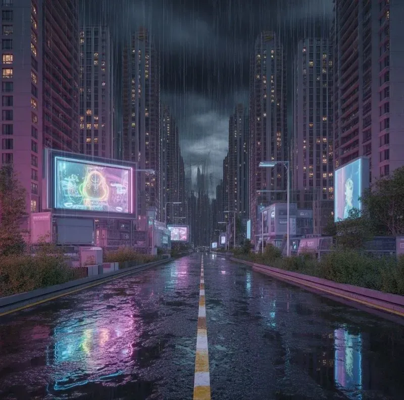 Cyberpunk Rain Bases 5000