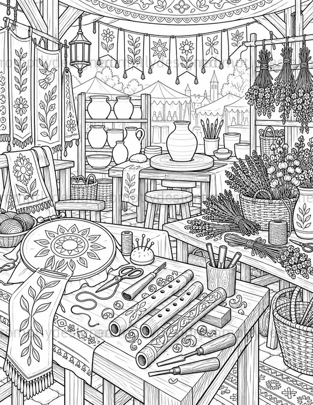 Artisan Festival Coloring Pages