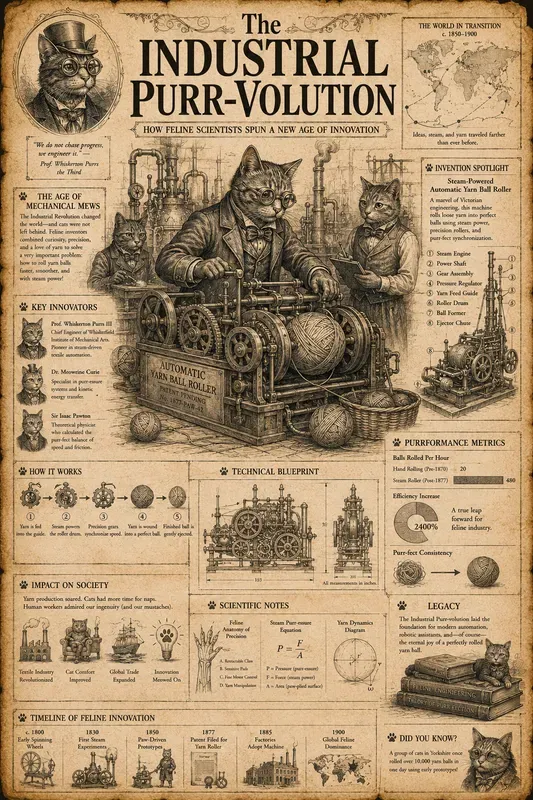 Educational Cat History Poster Templates