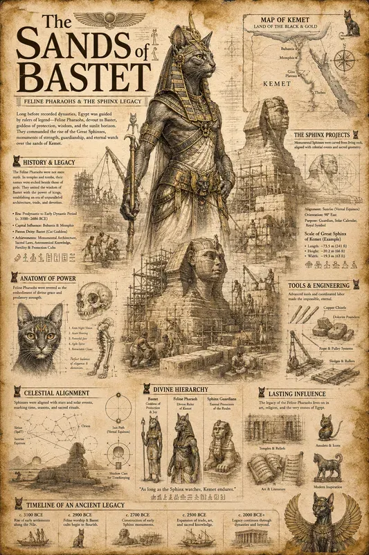 Educational Cat History Poster Templates