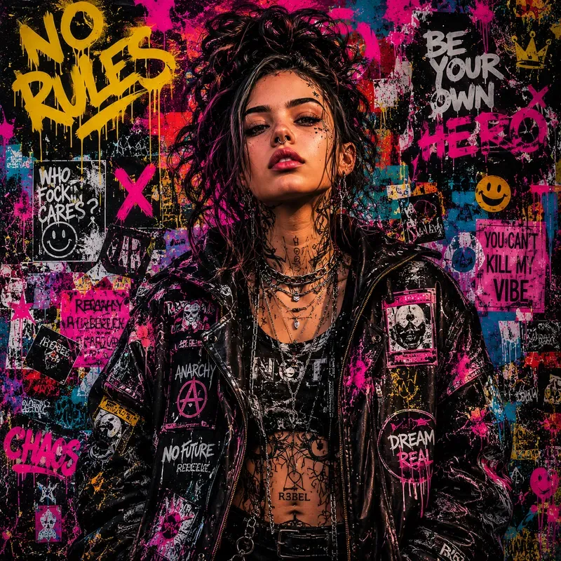 Neon Graffiti Portrait Generator
