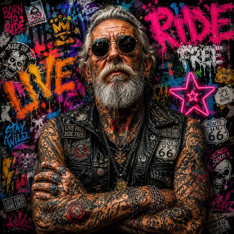 Neon Graffiti Portrait Generator