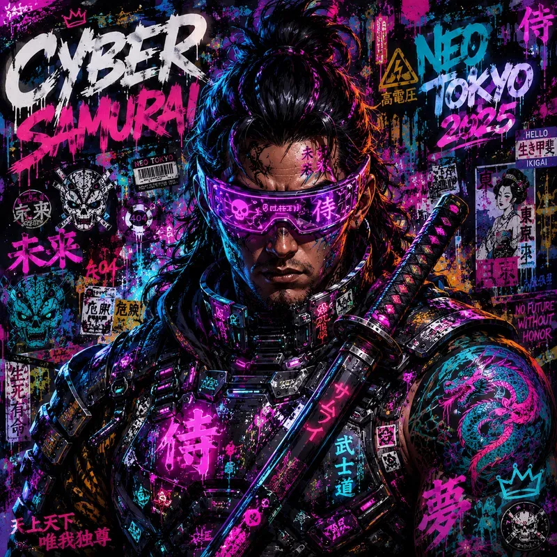 Neon Graffiti Portrait Generator