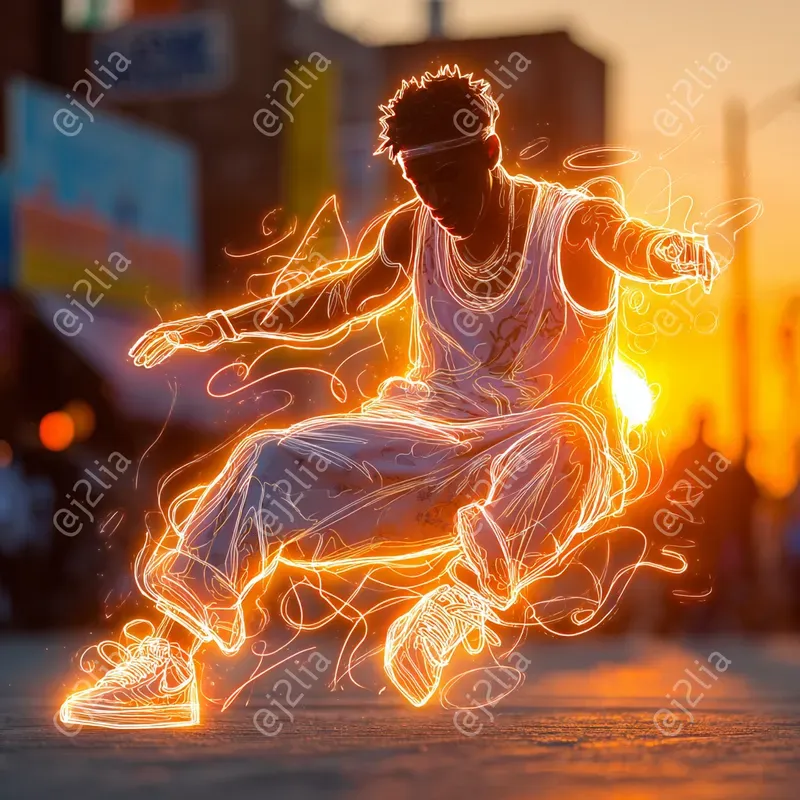 Neon Motion Street Art Posters