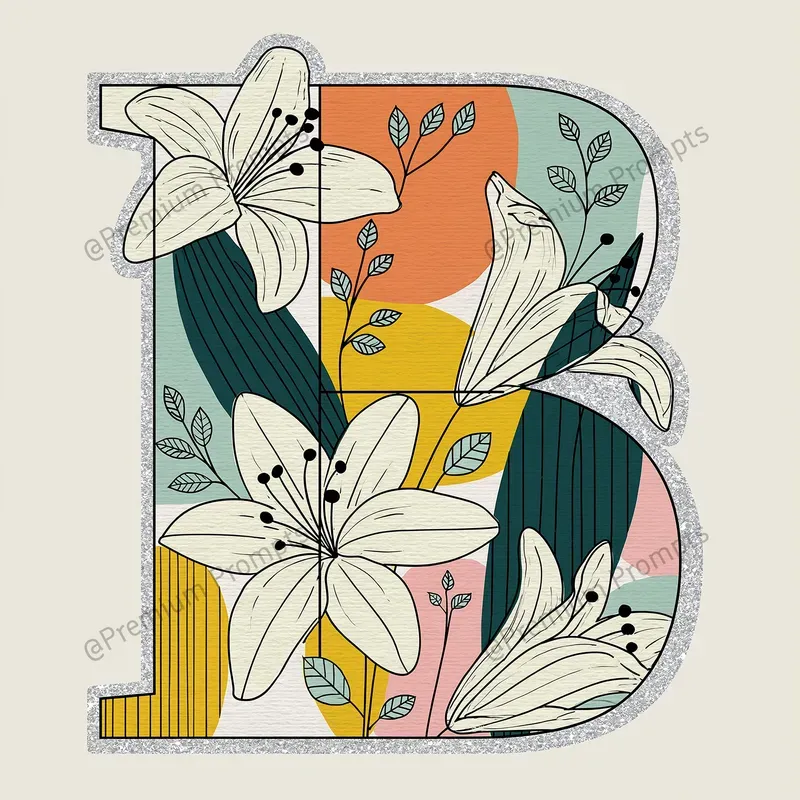Decorative Blooming Alphabet Letters