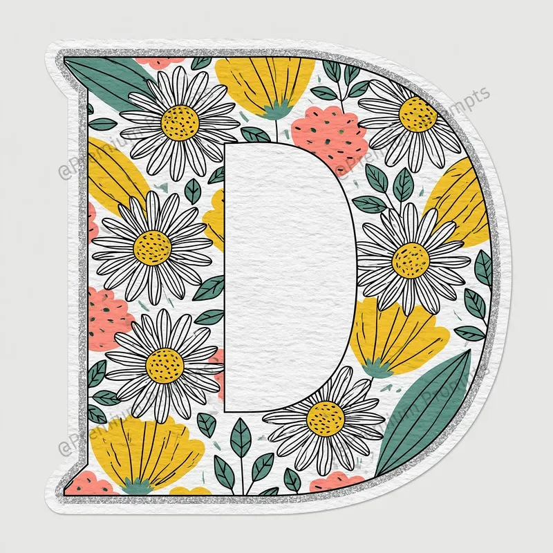 Decorative Blooming Alphabet Letters