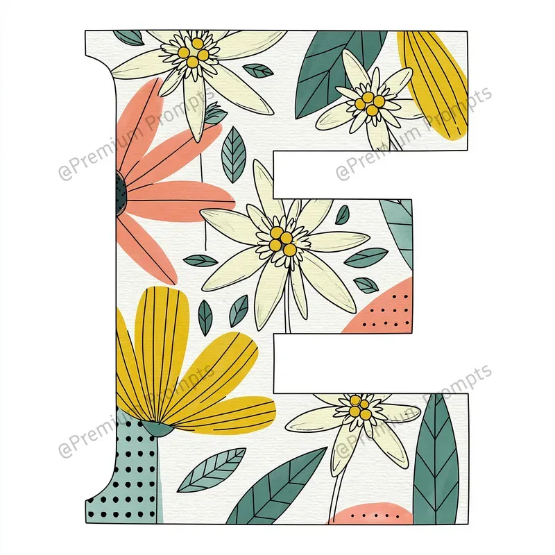 Decorative Blooming Alphabet Letters