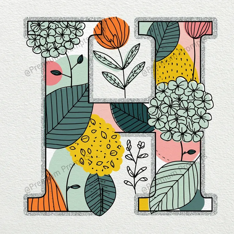 Decorative Blooming Alphabet Letters