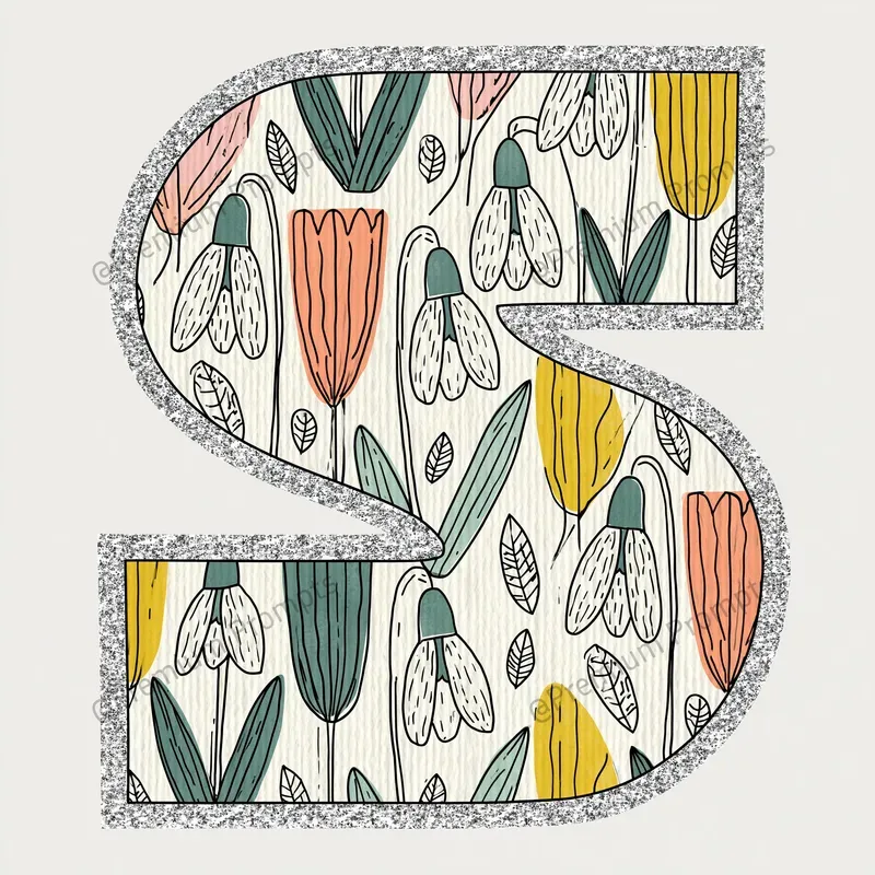 Decorative Blooming Alphabet Letters
