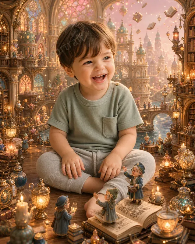 Children In A Miniature Fantasy World